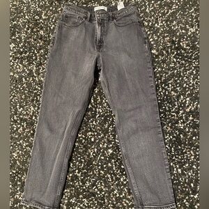 Abercrombie & Fitch Black High Rise Mom Jeans